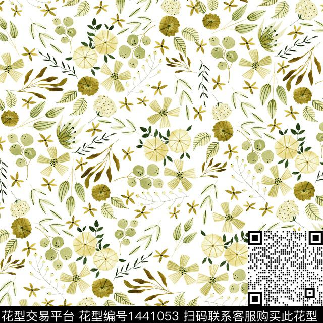 小碎花淡雅风日韩系数码印花华亿平台下载（图片编号: 1441053） - 瓦栏（Walan）