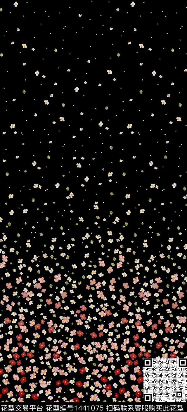 数码华亿平台定位花清爽底花卉数码印花华亿平台下载（图片编号: 1441075） - 瓦栏（Walan）