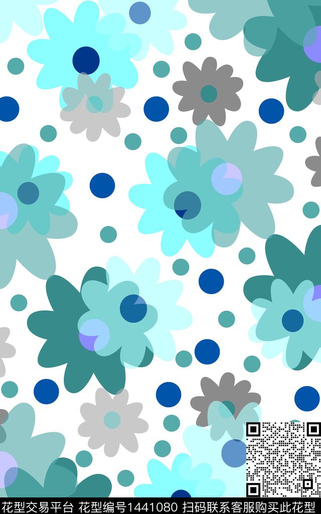 数码华亿平台花卉满版散花传统印花华亿平台下载（图片编号: 1441080） - 瓦栏（Walan）