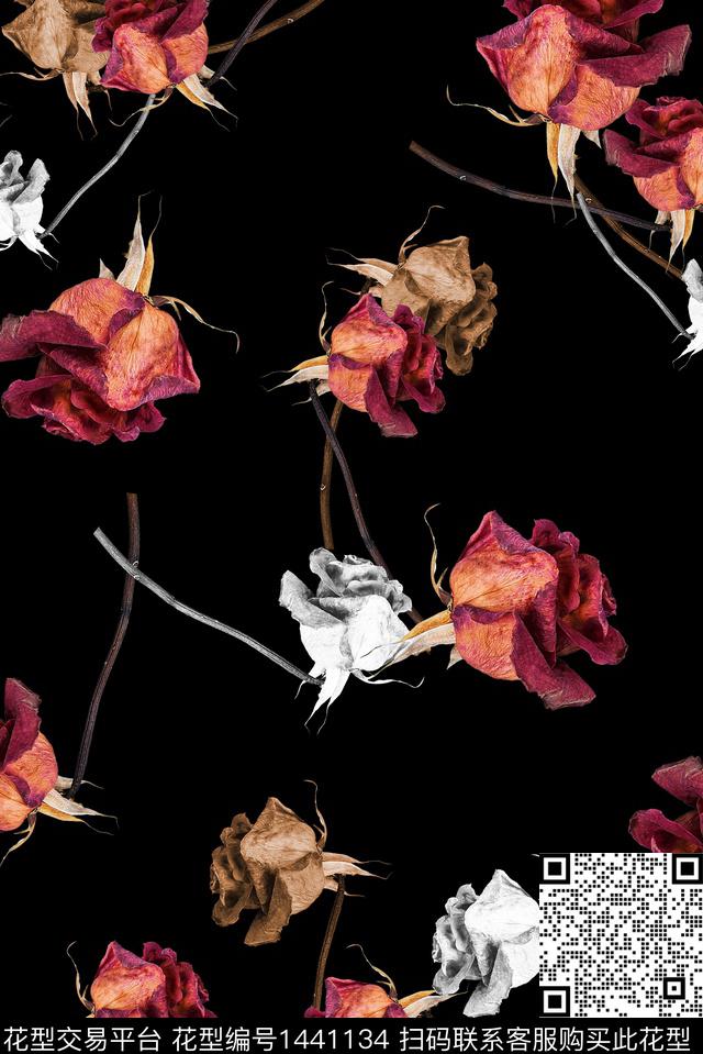 绿植树叶数码华亿平台花卉数码印花华亿平台下载（图片编号: 1441134） - 瓦栏（Walan）