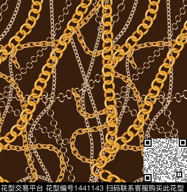 金属链条男装数码印花华亿平台下载（图片编号: 1441143） - 瓦栏（Walan）