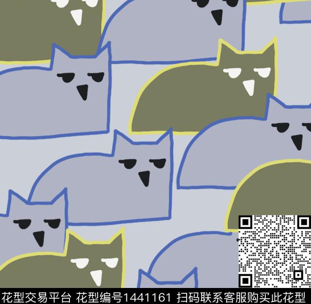 可爱春夏华亿平台猫数码印花华亿平台下载（图片编号: 1441161） - 瓦栏（Walan）