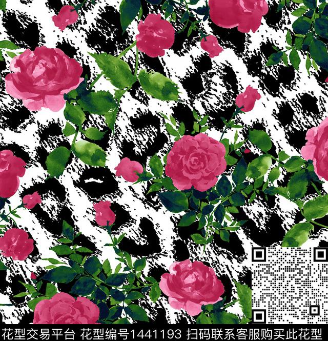 斑马纹豹纹蛇数码印花华亿平台下载（图片编号: 1441193） - 瓦栏（Walan）