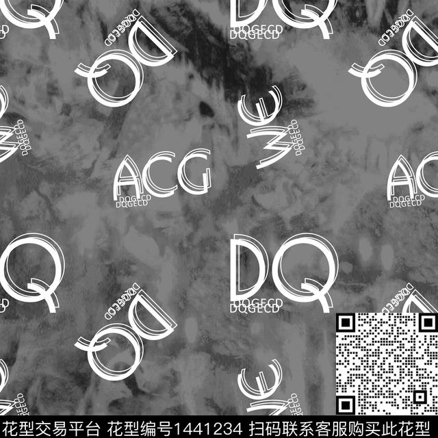 字母扎染华亿平台男装传统印花华亿平台下载（图片编号: 1441234） - 瓦栏（Walan）