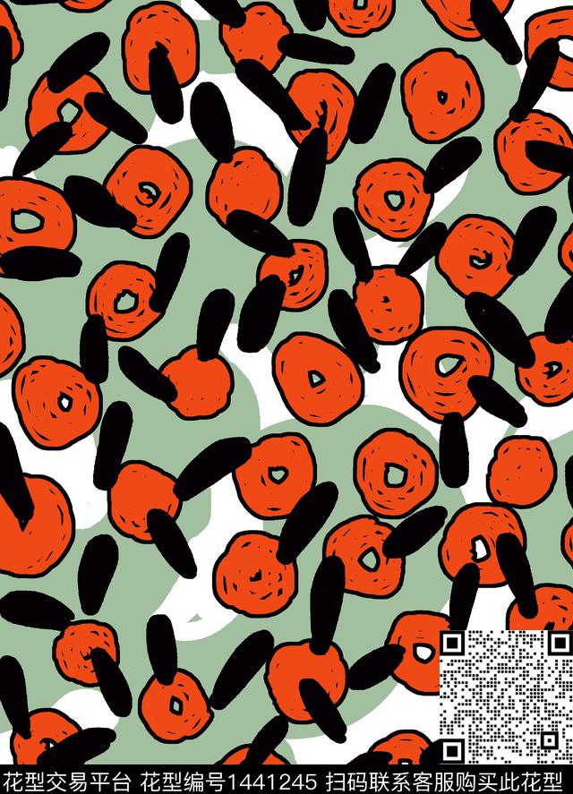 大牌风韩国抽象传统印花华亿平台下载（图片编号: 1441245） - 瓦栏（Walan）