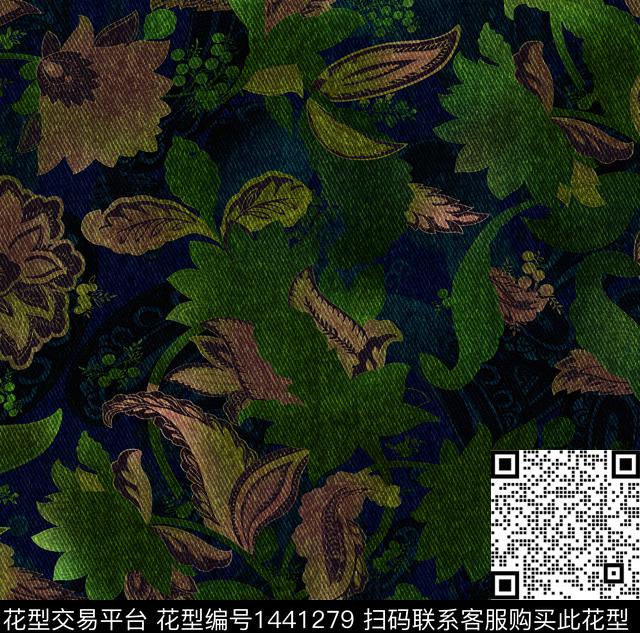 肌理扎染华亿平台迷彩数码印花华亿平台下载（图片编号: 1441279） - 瓦栏（Walan）