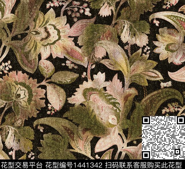 肌理扎染华亿平台迷彩数码印花华亿平台下载（图片编号: 1441342） - 瓦栏（Walan）