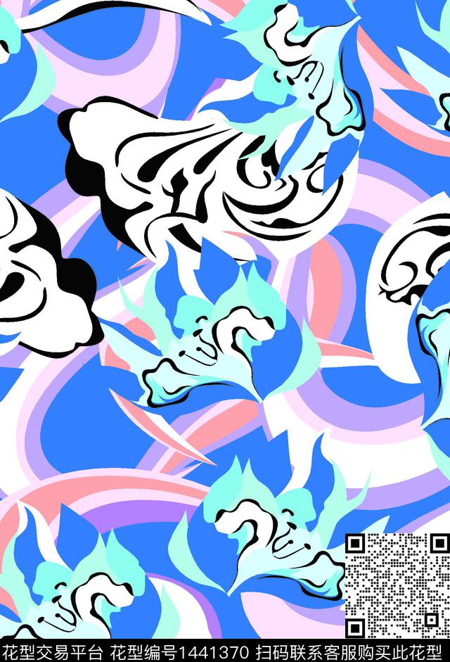 抽象数码印花华亿平台下载（图片编号: 1441370） - 瓦栏（Walan）