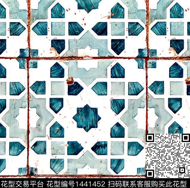 石头肌理传统纹样数码印花华亿平台下载（图片编号: 1441452） - 瓦栏（Walan）