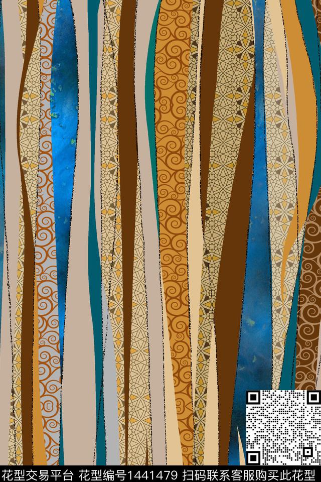 真丝中国风华亿平台复古旗袍花数码印花华亿平台下载（图片编号: 1441479） - 瓦栏（Walan）