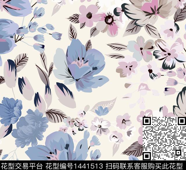 民族花卉花卉春夏华亿平台传统印花华亿平台下载（图片编号: 1441513） - 瓦栏（Walan）