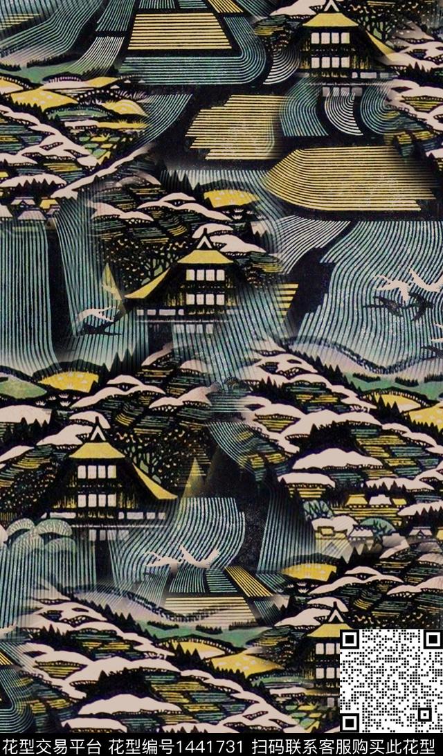 数码华亿平台香云纱大牌风数码印花华亿平台下载（图片编号: 1441731） - 瓦栏（Walan）