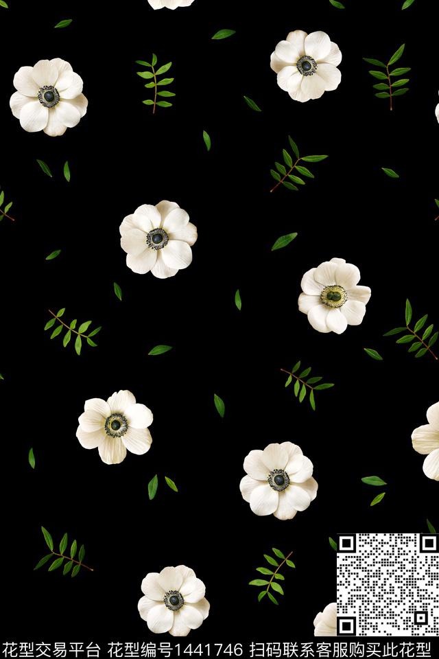 绿植树叶数码华亿平台水彩数码印花华亿平台下载（图片编号: 1441746） - 瓦栏（Walan）