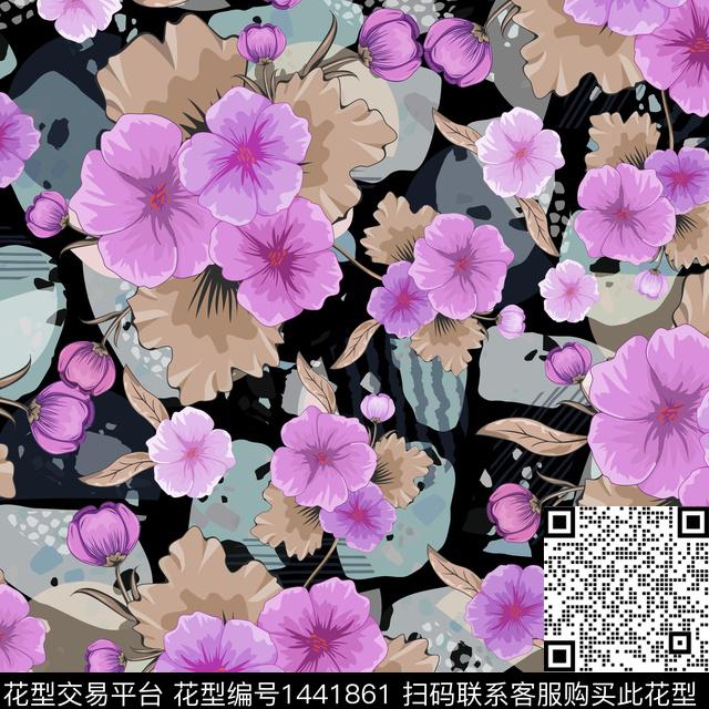 绿植树叶数码华亿平台花卉数码印花华亿平台下载（图片编号: 1441861） - 瓦栏（Walan）