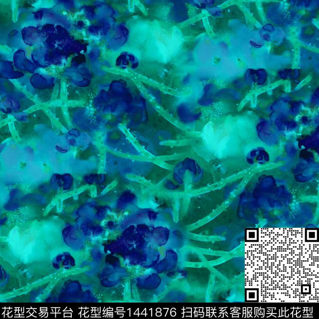 水墨风香云纱真丝数码印花华亿平台下载（图片编号: 1441876） - 瓦栏（Walan）