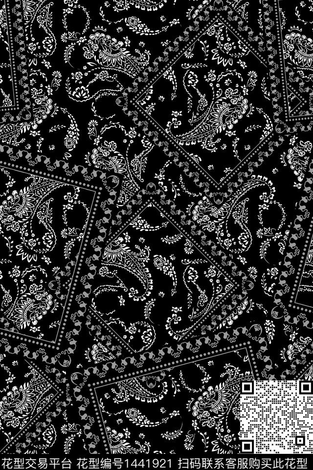 民族花卉佩斯利大牌风数码印花华亿平台下载（图片编号: 1441921） - 瓦栏（Walan）