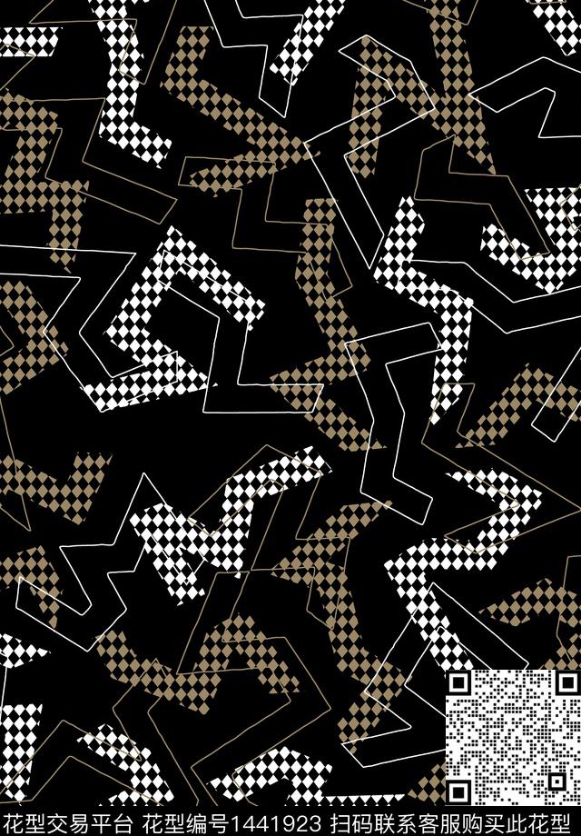 男装满版花几何大牌风传统印花华亿平台下载（图片编号: 1441923） - 瓦栏（Walan）