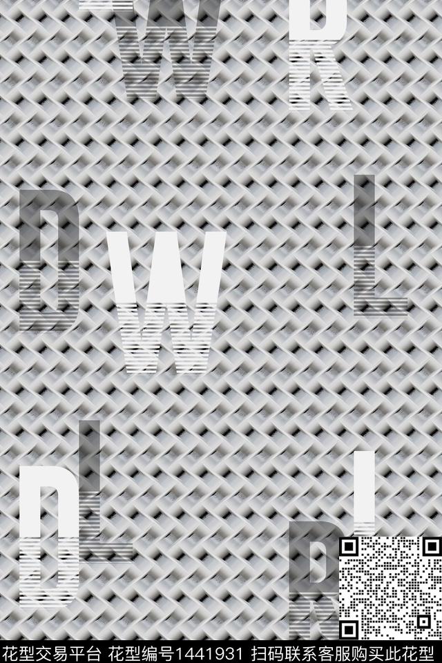 男装满版花几何格子数码印花华亿平台下载（图片编号: 1441931） - 瓦栏（Walan）