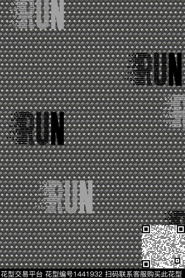 男装满版花几何格子数码印花华亿平台下载（图片编号: 1441932） - 瓦栏（Walan）