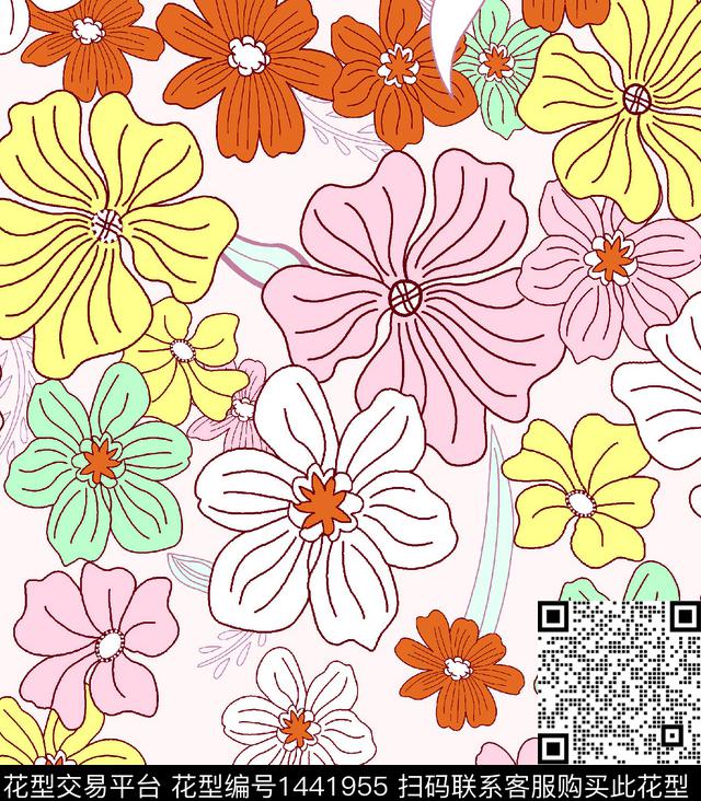 佩斯利小碎花几何数码印花华亿平台下载（图片编号: 1441955） - 瓦栏（Walan）