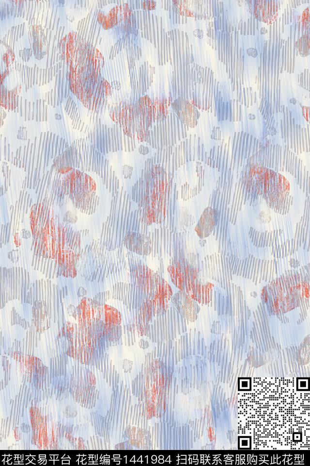 线条几何肌理数码印花华亿平台下载（图片编号: 1441984） - 瓦栏（Walan）