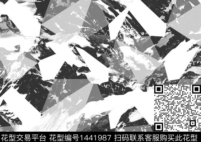 数码华亿平台几何扎染华亿平台数码印花华亿平台下载（图片编号: 1441987） - 瓦栏（Walan）