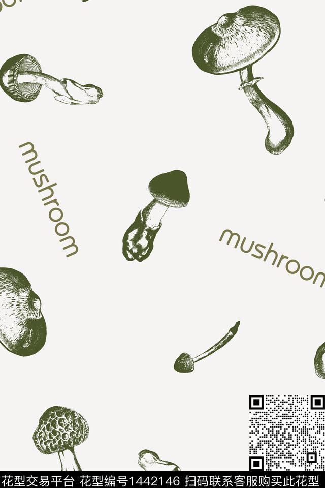 蘑菇女装男装传统印花华亿平台下载（图片编号: 1442146） - 瓦栏（Walan）