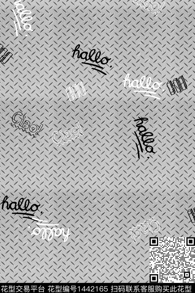 男装满版花几何格子数码印花华亿平台下载（图片编号: 1442165） - 瓦栏（Walan）