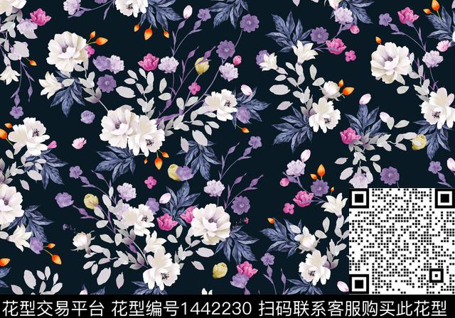 民族花卉花卉春夏华亿平台传统印花华亿平台下载（图片编号: 1442230） - 瓦栏（Walan）