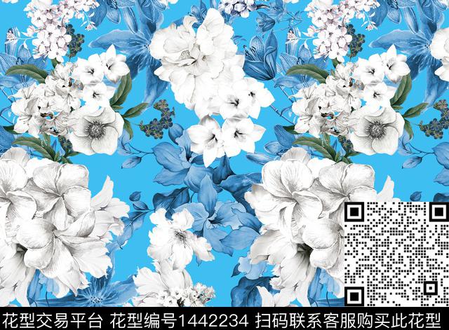 民族花卉花卉春夏华亿平台传统印花华亿平台下载（图片编号: 1442234） - 瓦栏（Walan）