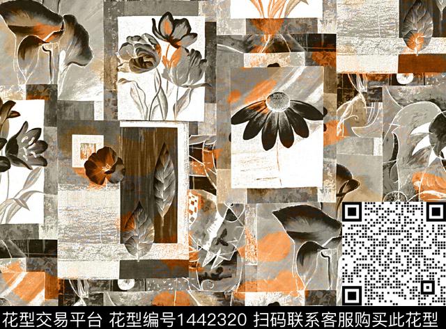 数码华亿平台定位花几何数码印花华亿平台下载（图片编号: 1442320） - 瓦栏（Walan）