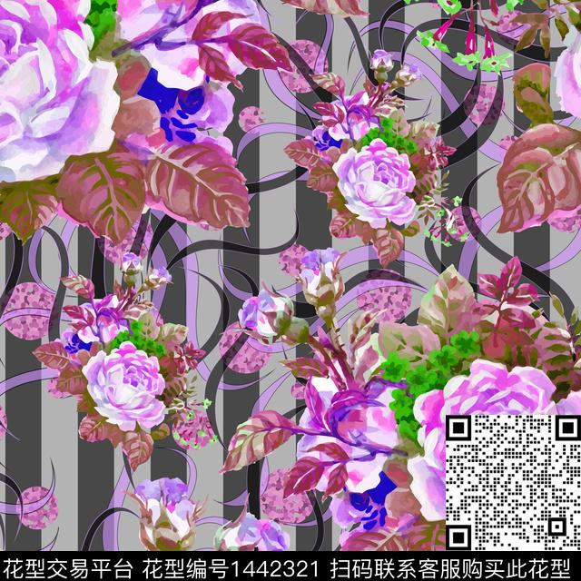 绿植树叶数码华亿平台花卉数码印花华亿平台下载（图片编号: 1442321） - 瓦栏（Walan）