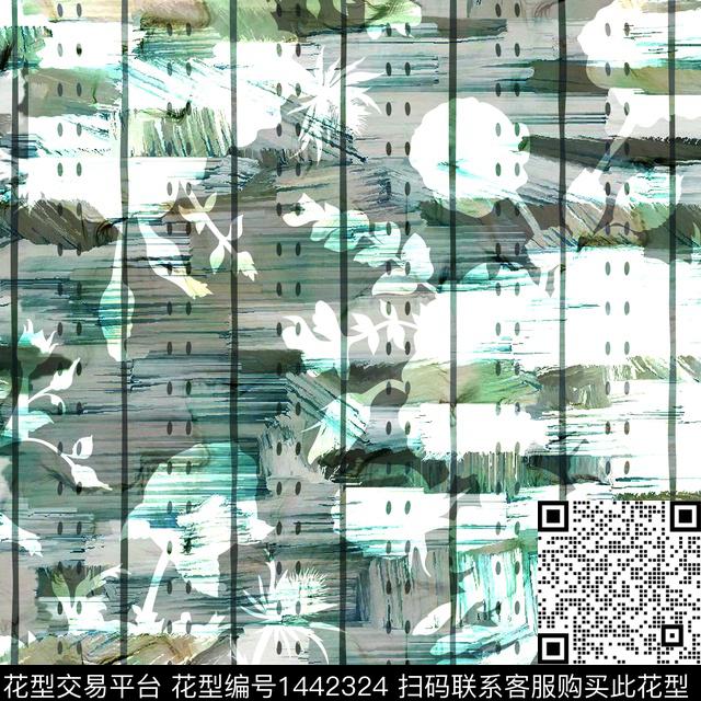 绿植树叶数码华亿平台花卉数码印花华亿平台下载（图片编号: 1442324） - 瓦栏（Walan）