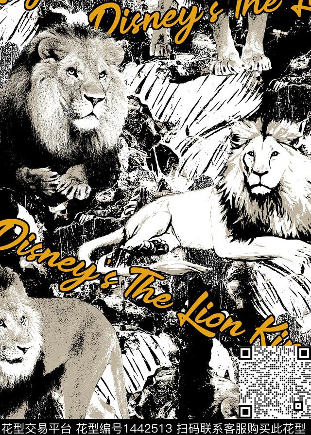 字母狮子大牌风传统印花华亿平台下载（图片编号: 1442513） - 瓦栏（Walan）