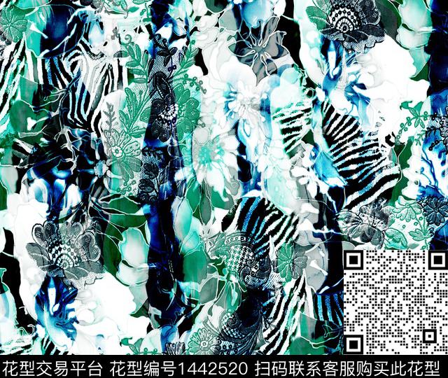 数码华亿平台定位花几何数码印花华亿平台下载（图片编号: 1442520） - 瓦栏（Walan）