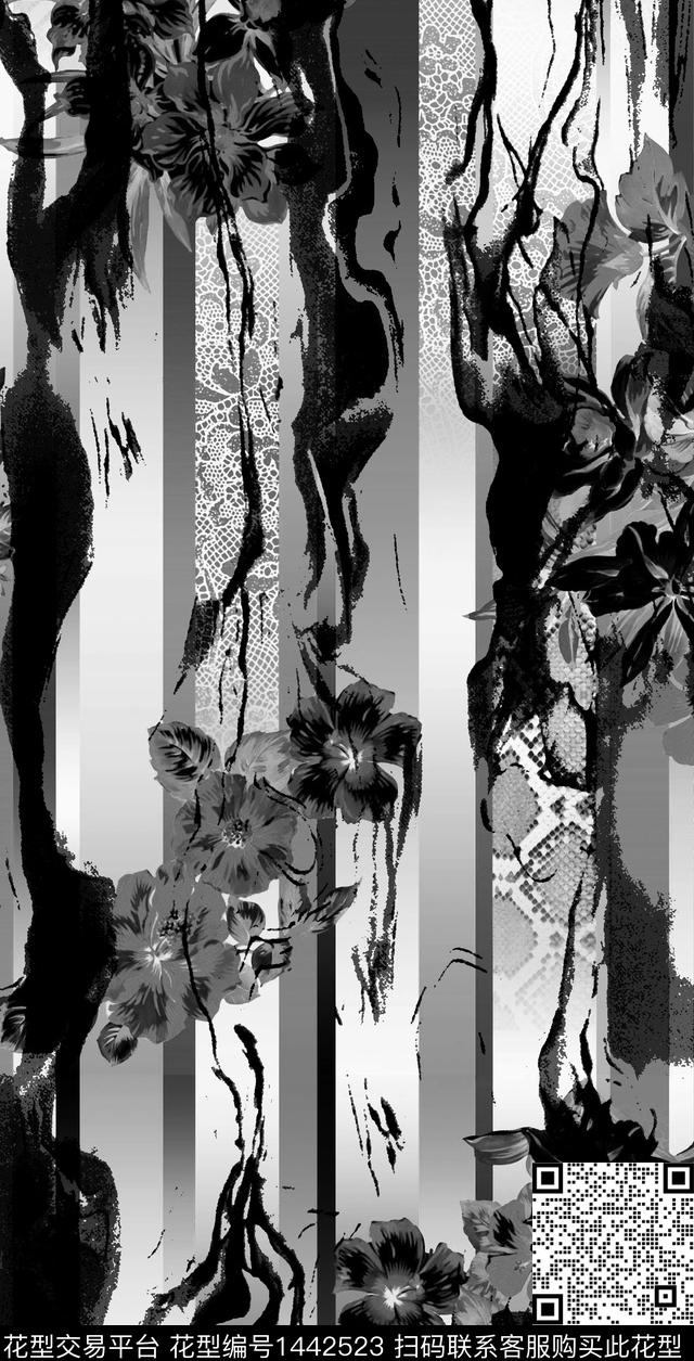 数码华亿平台定位花几何数码印花华亿平台下载（图片编号: 1442523） - 瓦栏（Walan）