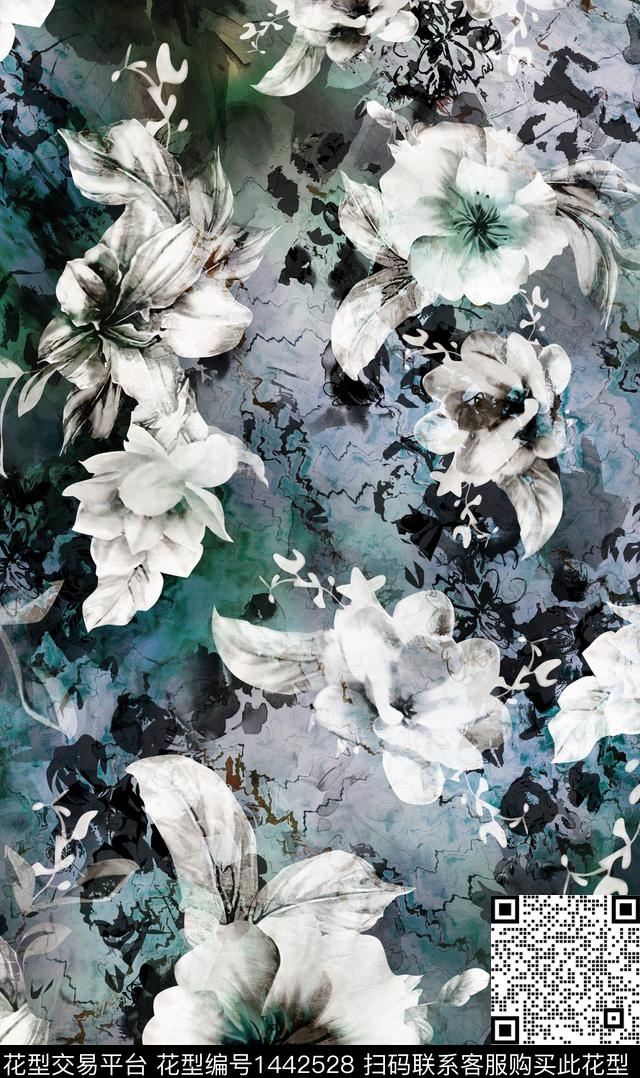 数码华亿平台定位花几何数码印花华亿平台下载（图片编号: 1442528） - 瓦栏（Walan）