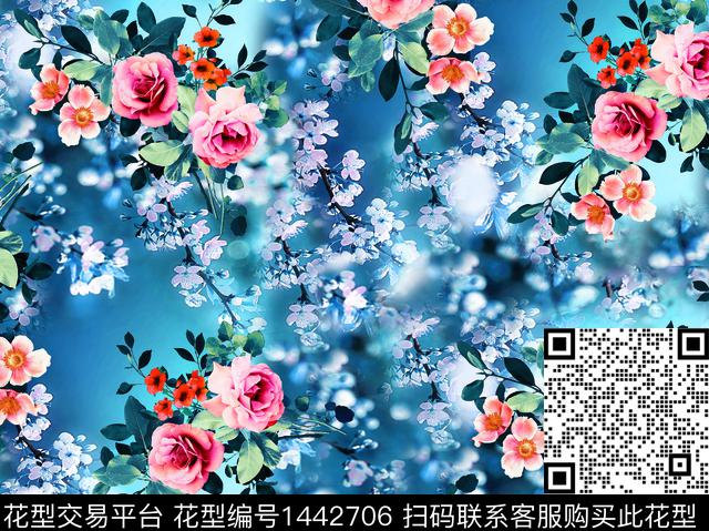 花卉春夏华亿平台中老年数码印花华亿平台下载（图片编号: 1442706） - 瓦栏（Walan）