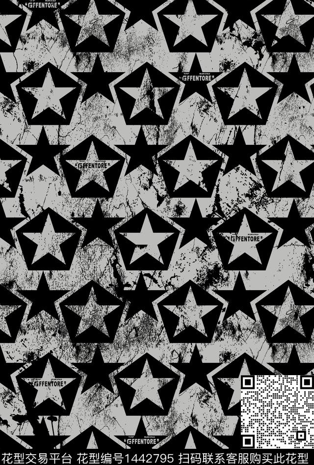 字母几何大牌风传统印花华亿平台下载（图片编号: 1442795） - 瓦栏（Walan）