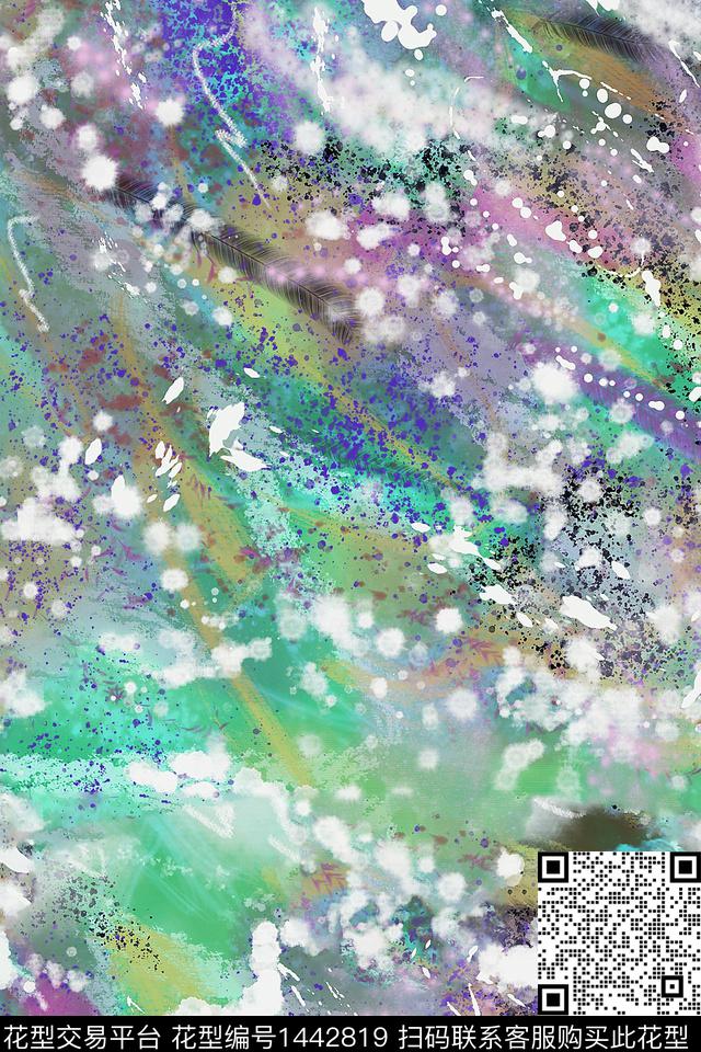 数码华亿平台定位花扎染华亿平台数码印花华亿平台下载（图片编号: 1442819） - 瓦栏（Walan）