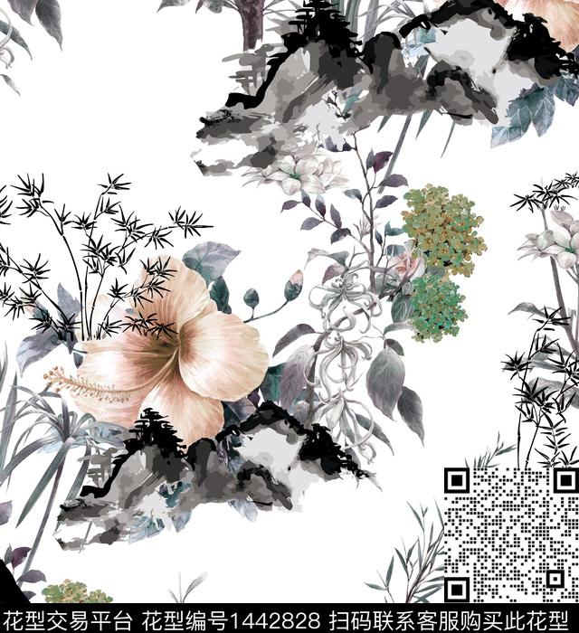 数码华亿平台定位花扎染华亿平台数码印花华亿平台下载（图片编号: 1442828） - 瓦栏（Walan）