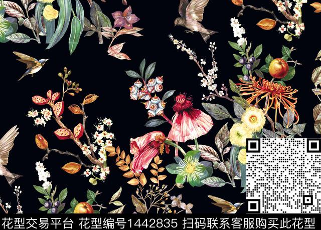 数码华亿平台定位花扎染华亿平台数码印花华亿平台下载（图片编号: 1442835） - 瓦栏（Walan）