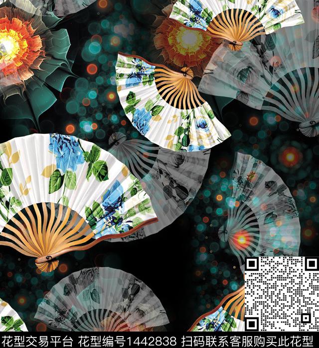 数码华亿平台定位花扎染华亿平台数码印花华亿平台下载（图片编号: 1442838） - 瓦栏（Walan）