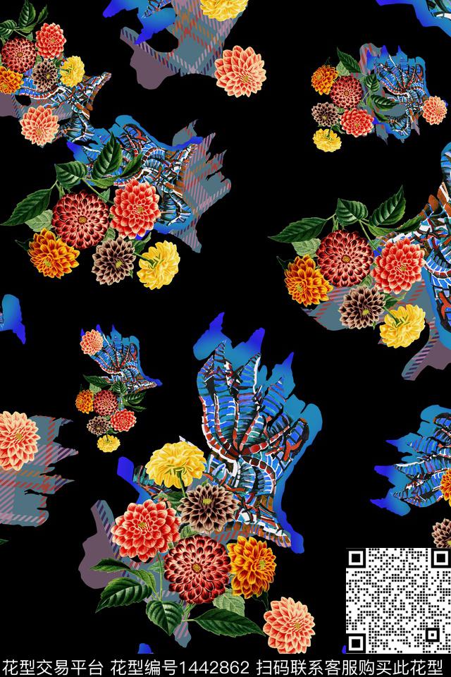 数码华亿平台民族风中国风数码印花华亿平台下载（图片编号: 1442862） - 瓦栏（Walan）