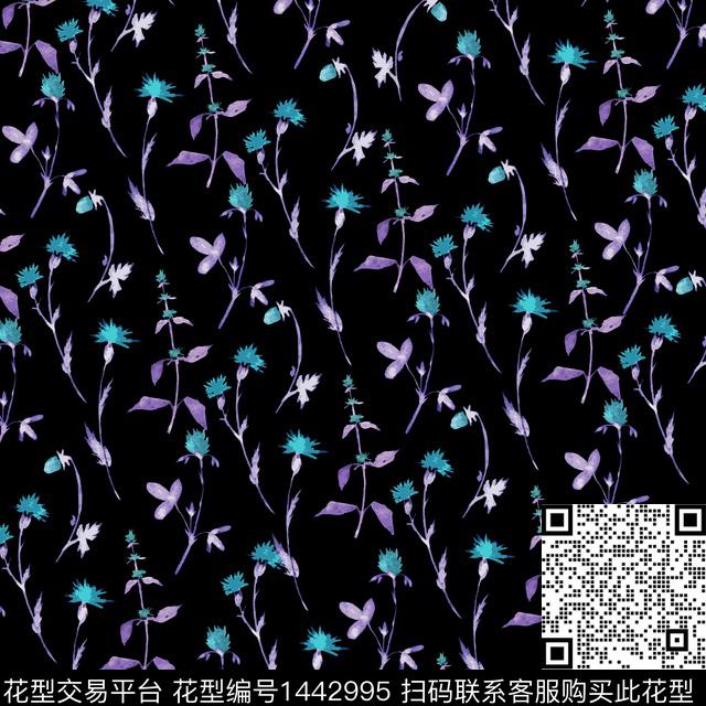 花卉满版散花传统华亿平台数码印花华亿平台下载（图片编号: 1442995） - 瓦栏（Walan）
