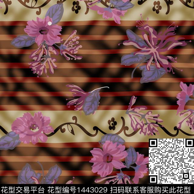 绿植树叶数码华亿平台花卉数码印花华亿平台下载（图片编号: 1443029） - 瓦栏（Walan）