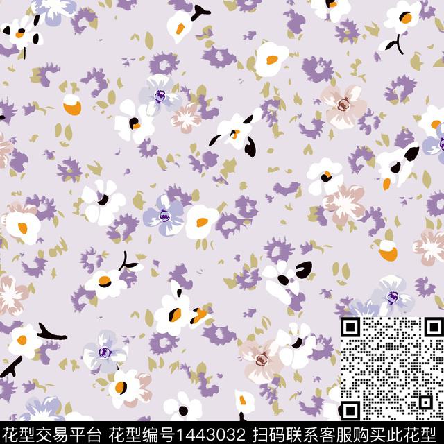 花卉满版散花传统华亿平台数码印花华亿平台下载（图片编号: 1443032） - 瓦栏（Walan）