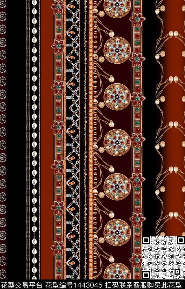 几何大牌风中国风数码印花华亿平台下载（图片编号: 1443045） - 瓦栏（Walan）