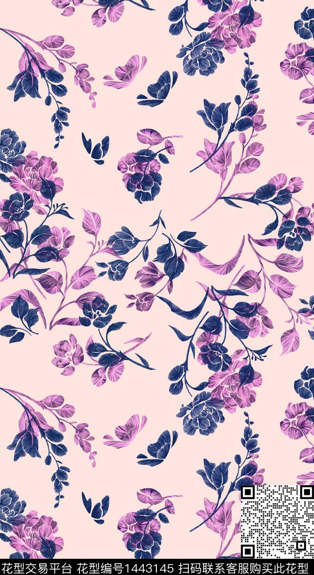 动物花卉绿植树叶春夏华亿平台数码印花华亿平台下载（图片编号: 1443145） - 瓦栏（Walan）