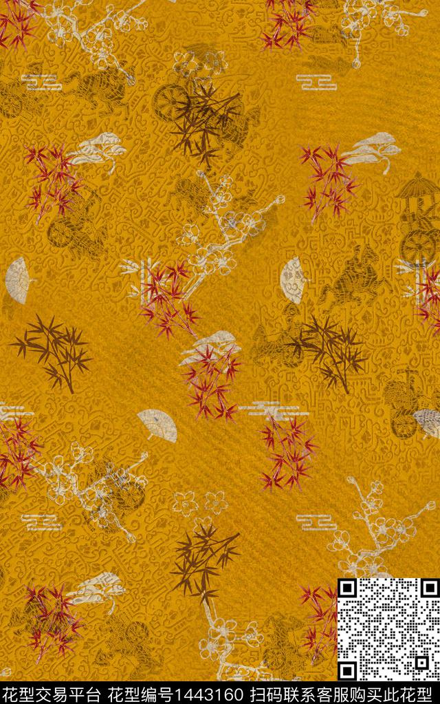 动物花卉绿植树叶春夏华亿平台数码印花华亿平台下载（图片编号: 1443160） - 瓦栏（Walan）